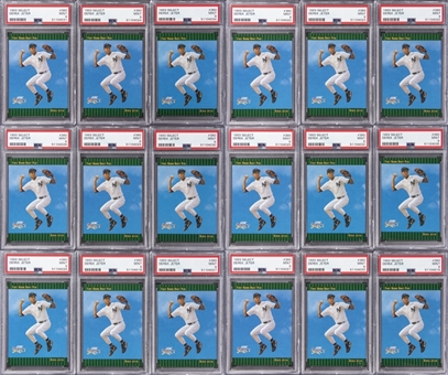 Lot of (18) 1993 Select #360 Derek Jeter Rookie Card - PSA MINT 9